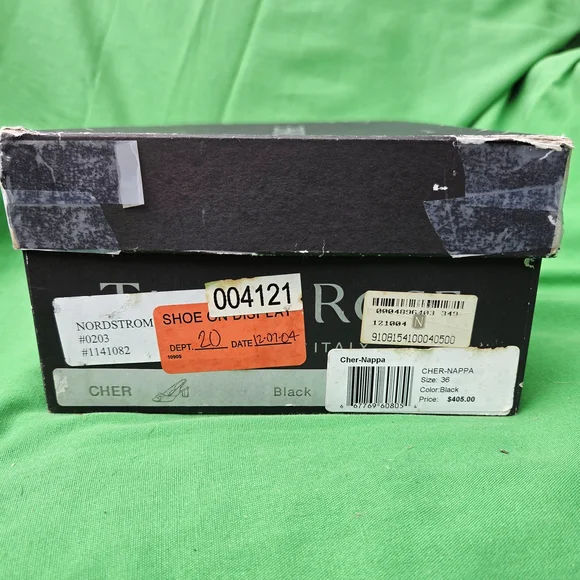 VINTAGE 2004Taryn Rose CHER-NAPPABlack Slingback Women's Shoes BRAND NEW